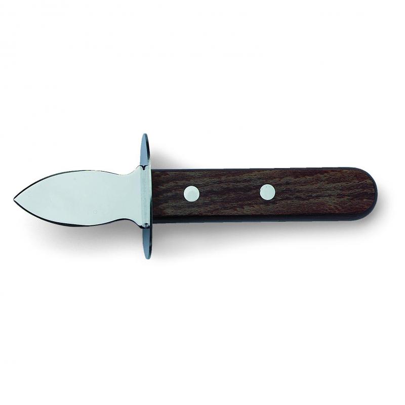 Victorinox Oyster Knife with Hand Guard , Brown Wood Handle