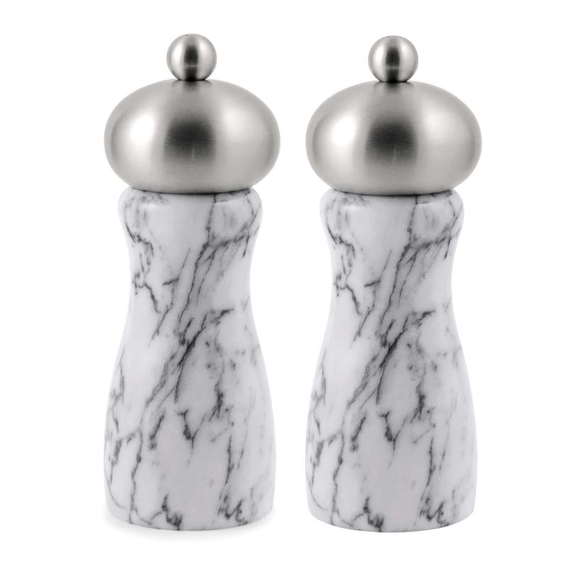 Swissmar Arctic White Marble Salt Pepper Mill Set 15cm