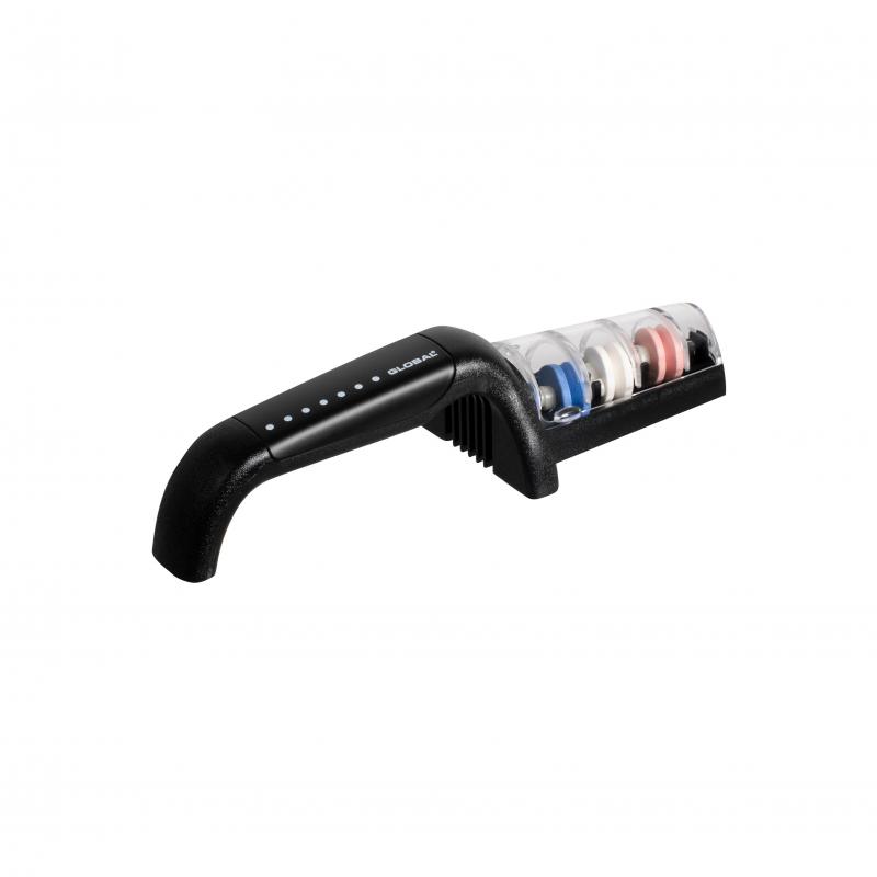 Global 3 Stage Ceramic Water Sharpener | Black