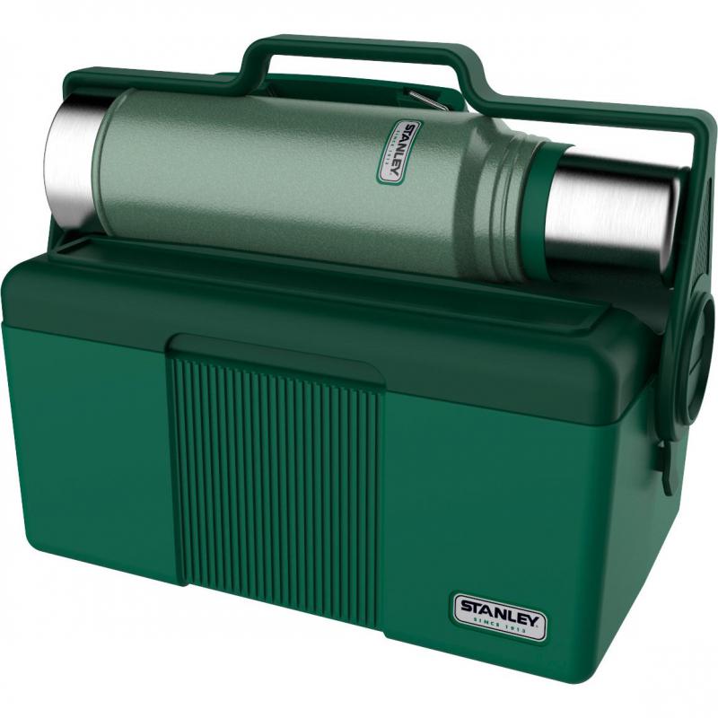 Stanley Heritage 6.6 Litre Cooler and 1 Litre Flask Bottle Combo - Green