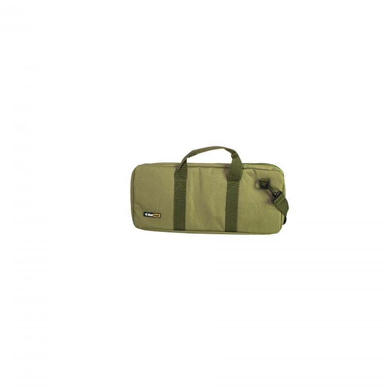 ChefTech 18 Pocket Knife Roll Storage Portable Carry Case w Strap Handle | Olive