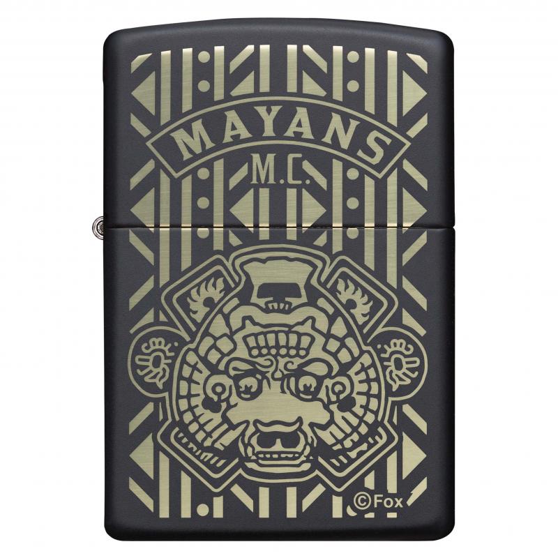 Zippo Black Matte Mayans MC Lighter