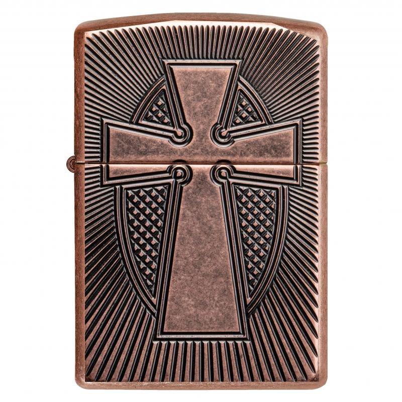 Zippo Cross Armour Antique Copper Lighter
