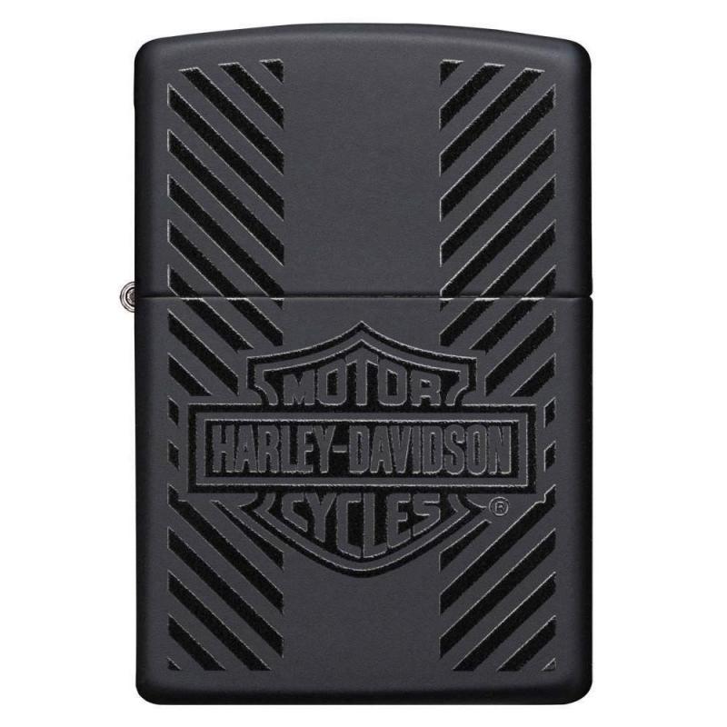 Zippo Harley Davidson Black Matte Logo
