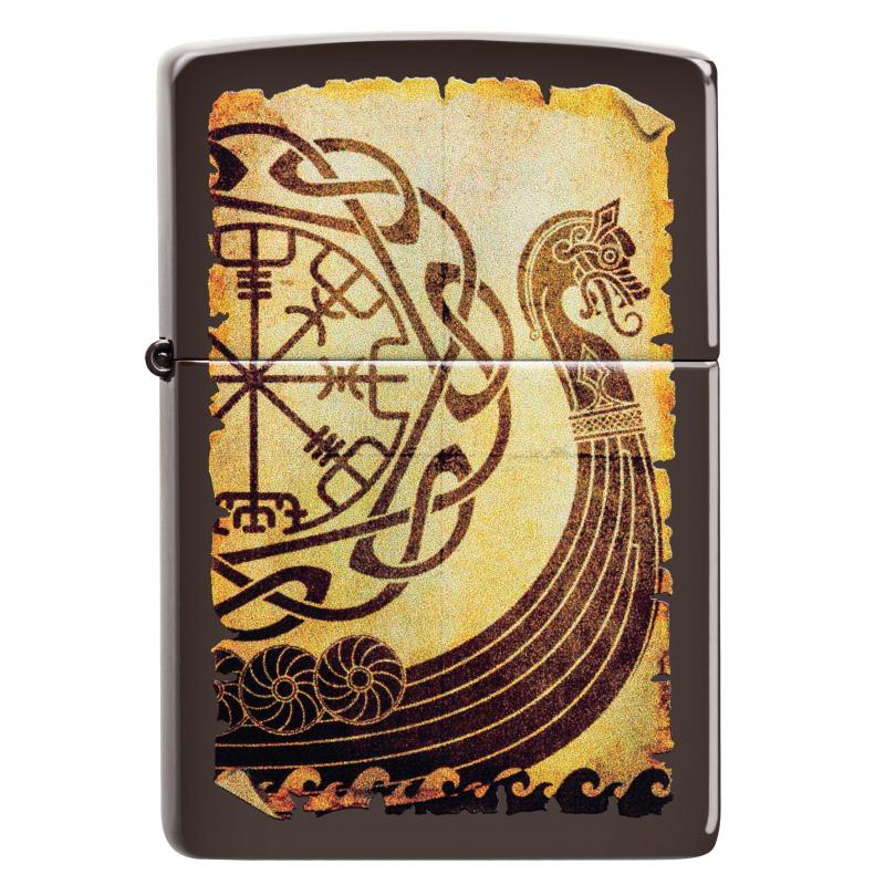 Zippo Brown Viking Ship Lighter
