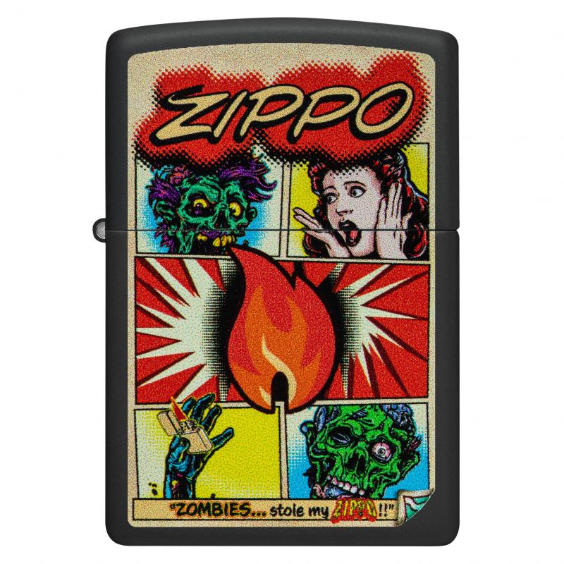 Zippo Zombie Comic | Black Matte