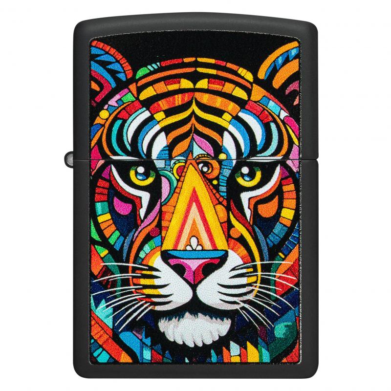 Zippo Tiger Stripes | Black Matte