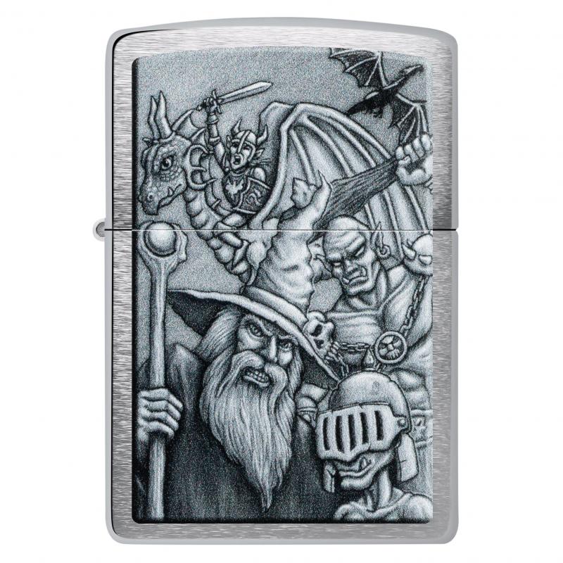 Zippo Mystical Beings | Brushed Chrome