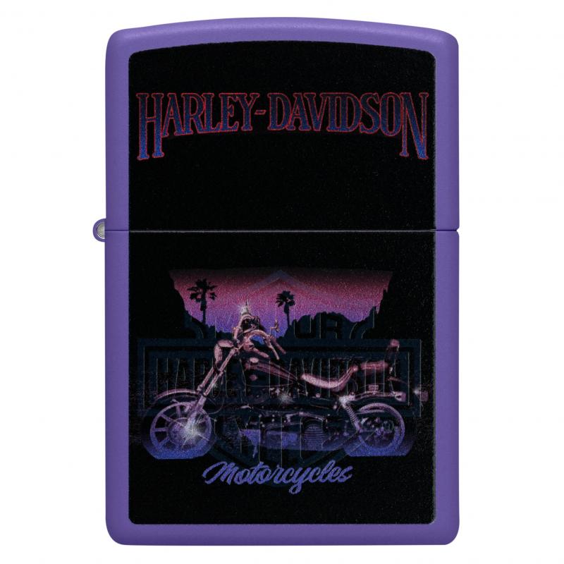 Zippo Harley Davidson Motorcycle | Purple Matte