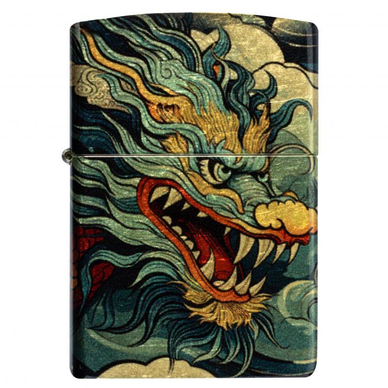 Zippo 540 Fusion Lighter | Dragon Tumbled Brass