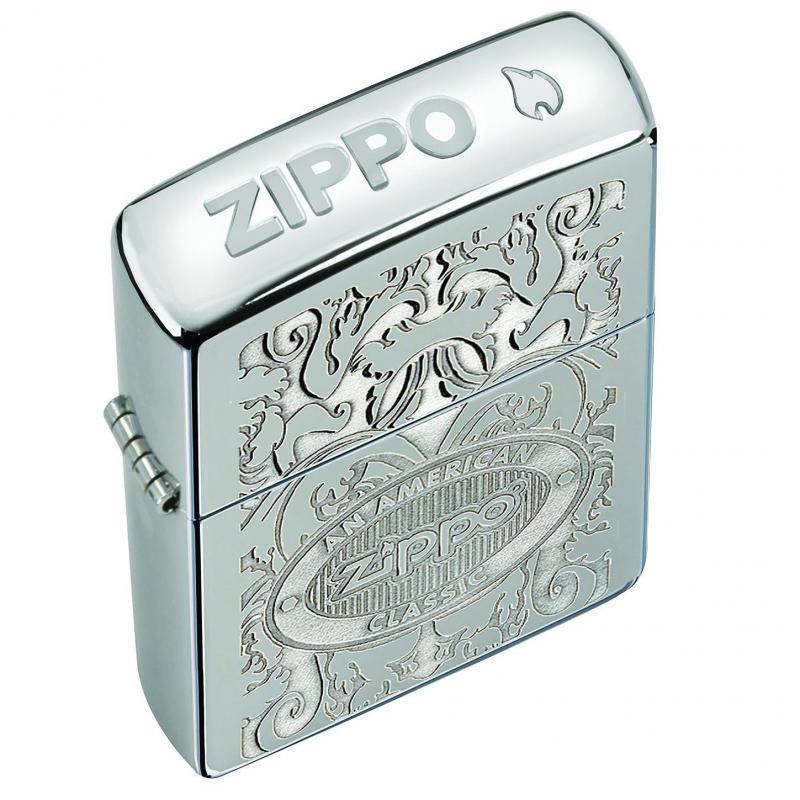Zippo Crown Stamp Classic | High Polished Chrome Lighter 