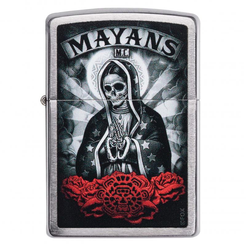Zippo Mayans Brushed Chrome