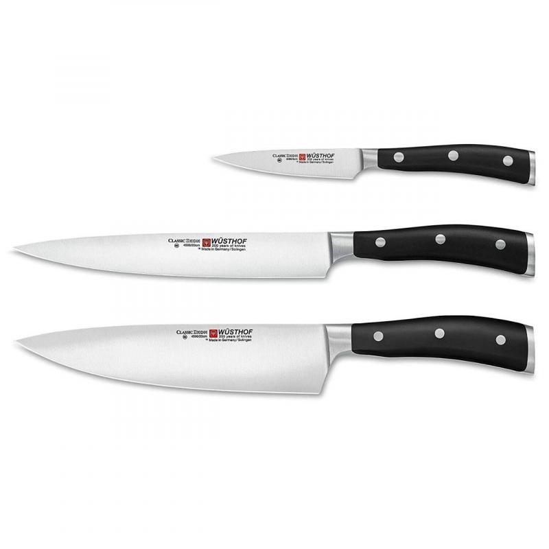 Wusthof Classic Ikon Black Knife Set 3 Piece