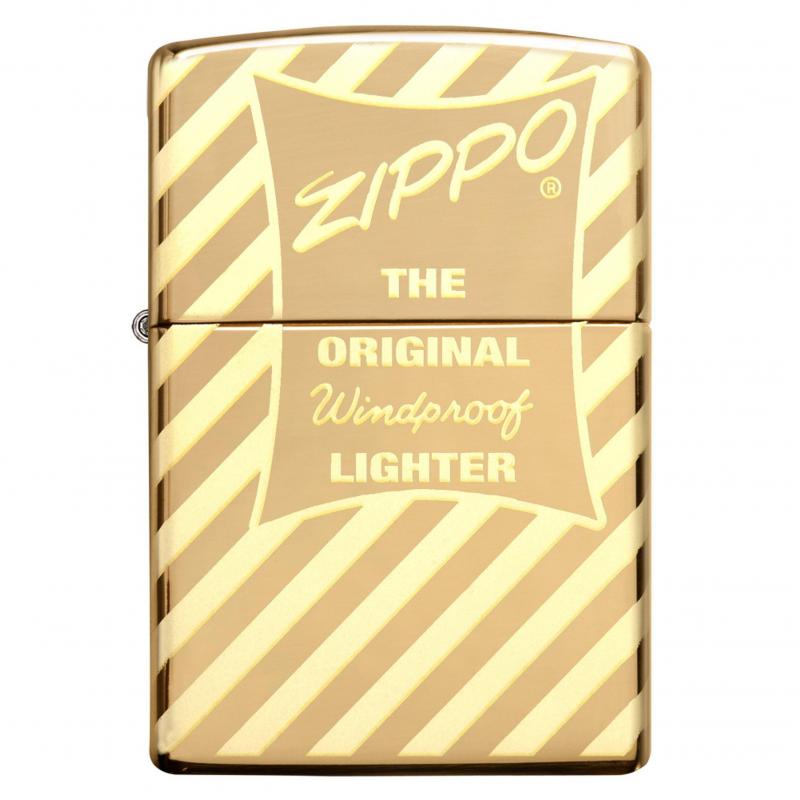 Zippo Stripe High Polish Brass
