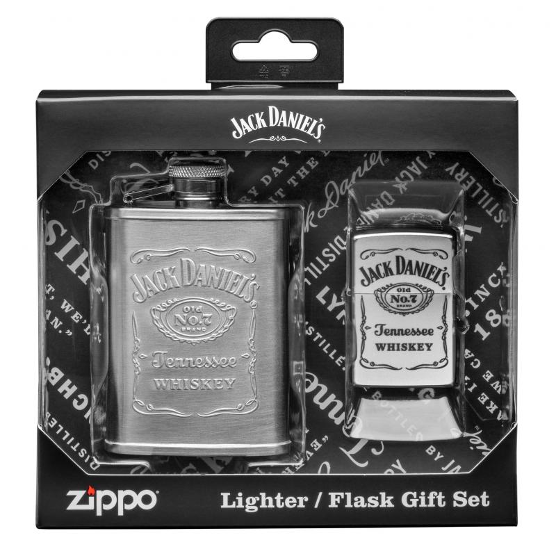 Zippo Jack Daniels And Flask Gift Set