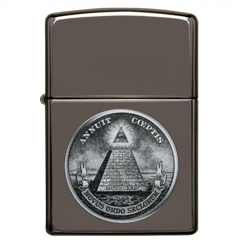 Zippo Dollar Design Black Ice