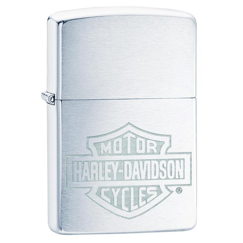 Zippo Harley Davidson-Logo Brushed Chrome Lighter