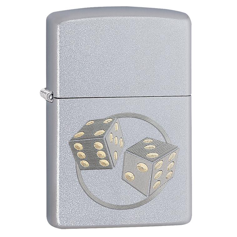Zippo 29412 Satin Chrome 2 Dice Lighter