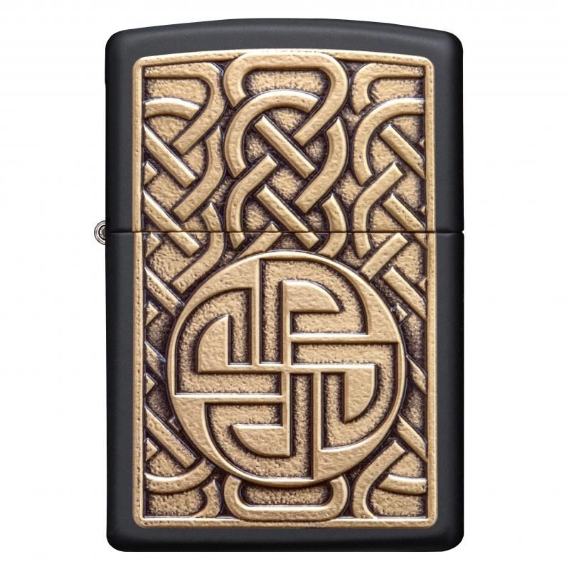 Zippo Norse Emblem Design Black Matte