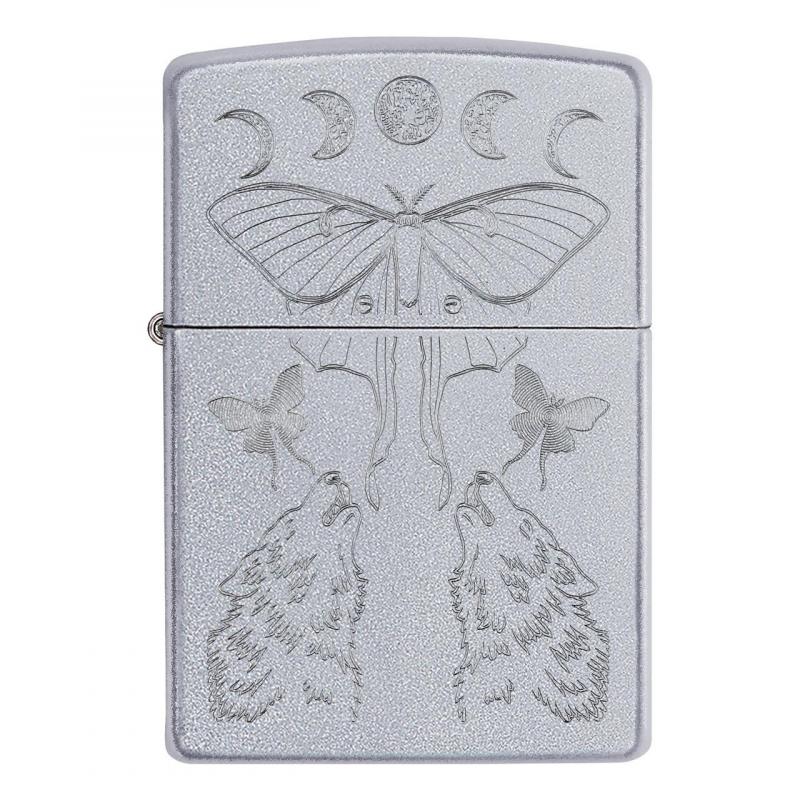 Zippo 205 Butterfly & Wolf Design
