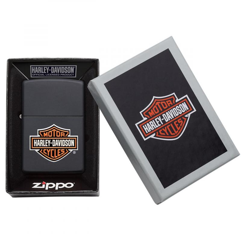 Zippo Harley Davidson Black Texture Print