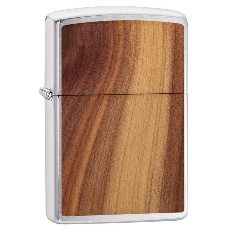 Zippo Chrome Cedar Emblem