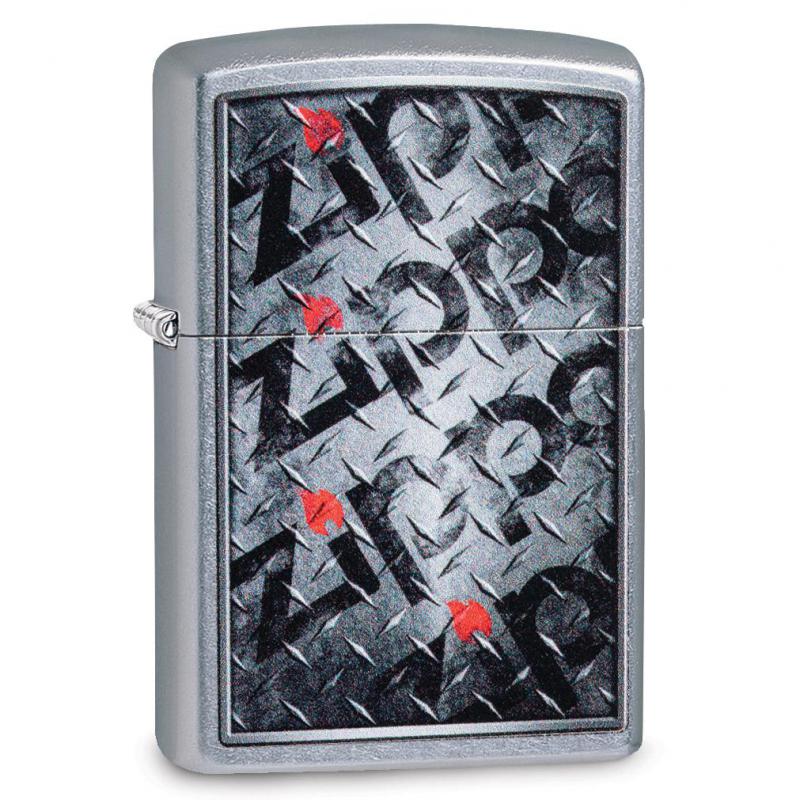 Zippo Street Chrome Checkerplate Lighter