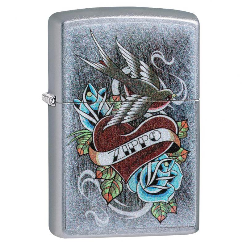 Zippo Street Chrome Tattoo Lighter