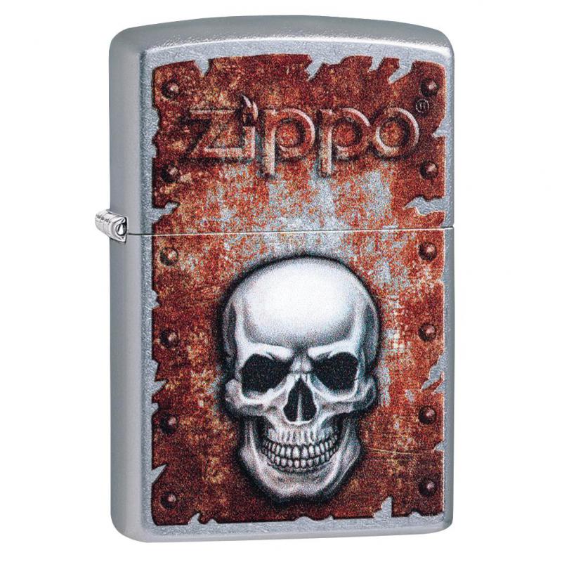 Zippo Street Chrome Skull Lighter
