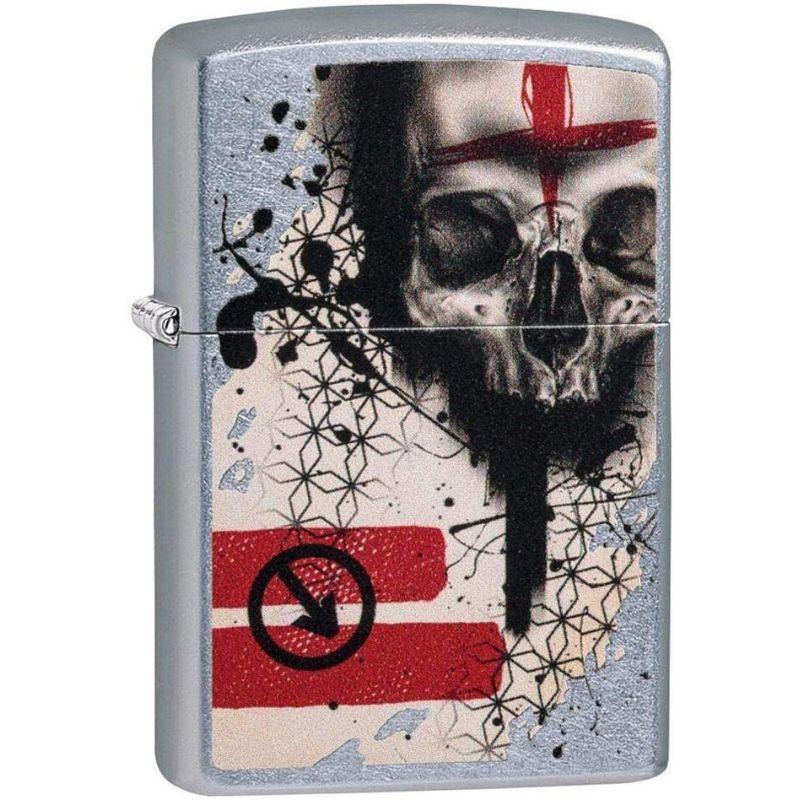 Zippo Street Chrome Skull Lighter