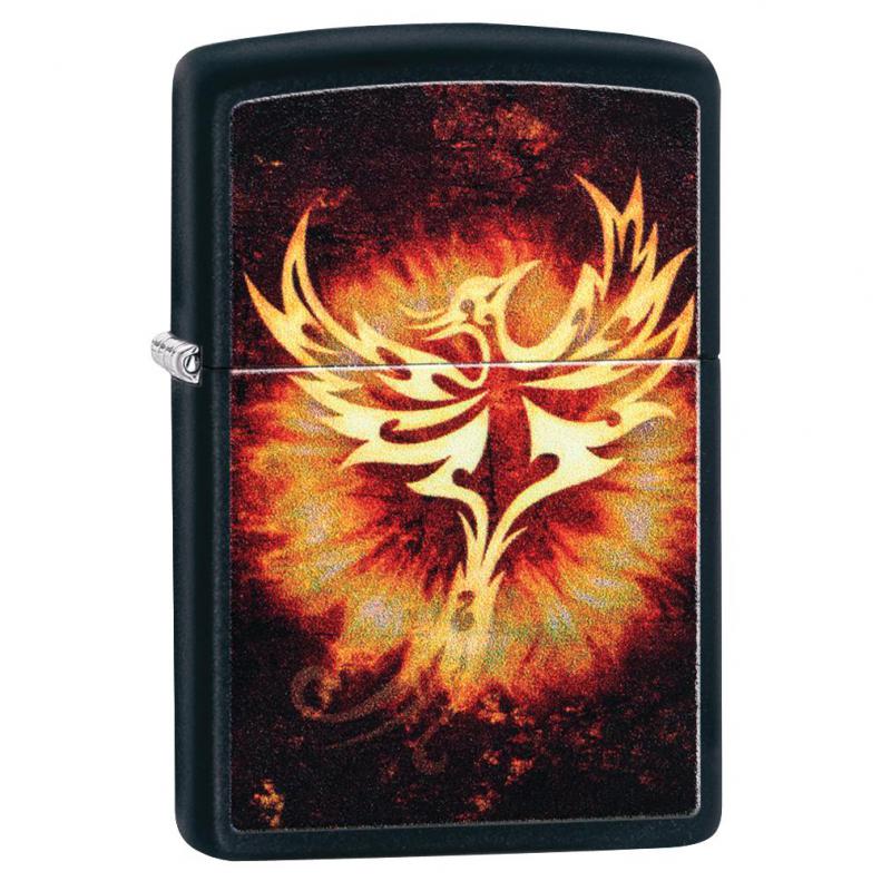 Zippo Black Matte Phoenix Lighter 