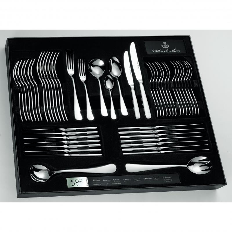 Wilkie Brothers 58 Piece Edinburgh Cutlery Set Gift Boxed