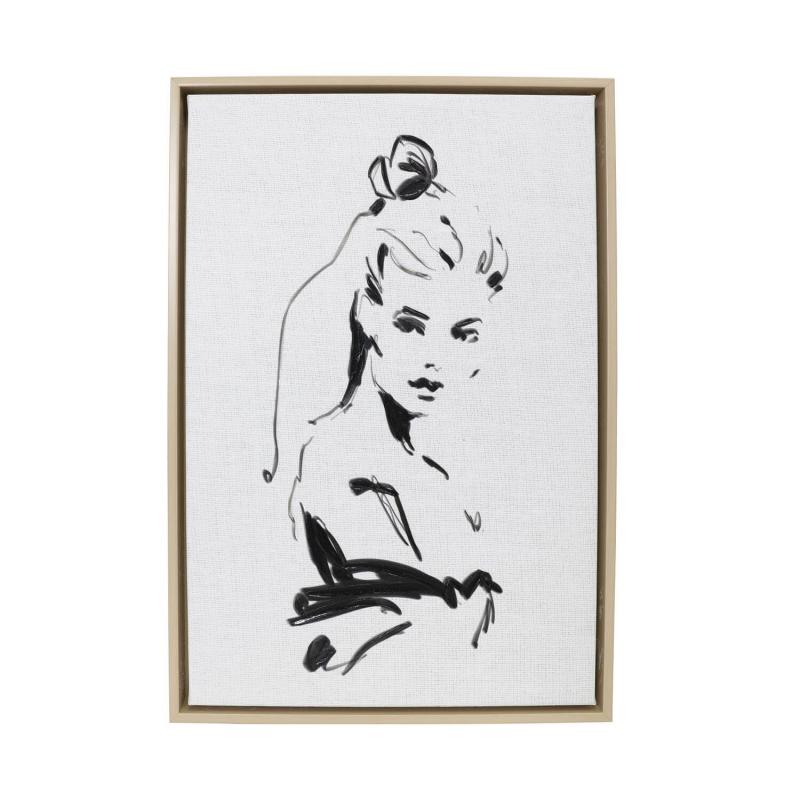 Splosh Full Bloom Lady Framed Canvas 44x64