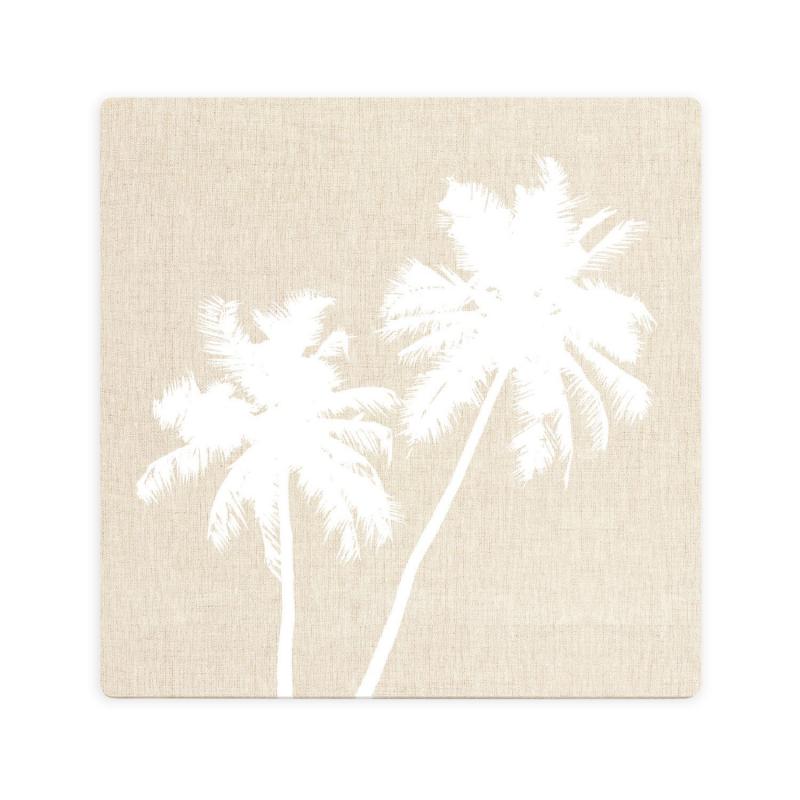 Splosh Tranquil Beige Palms Ceramic Coaster