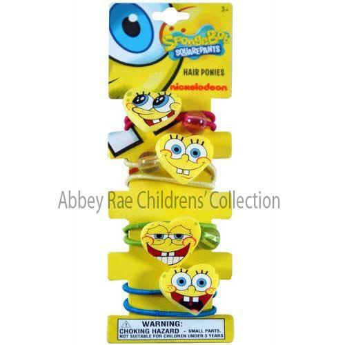 Spongebob Squarepants Hair Ties Girls Hair Ponies With Beads 4