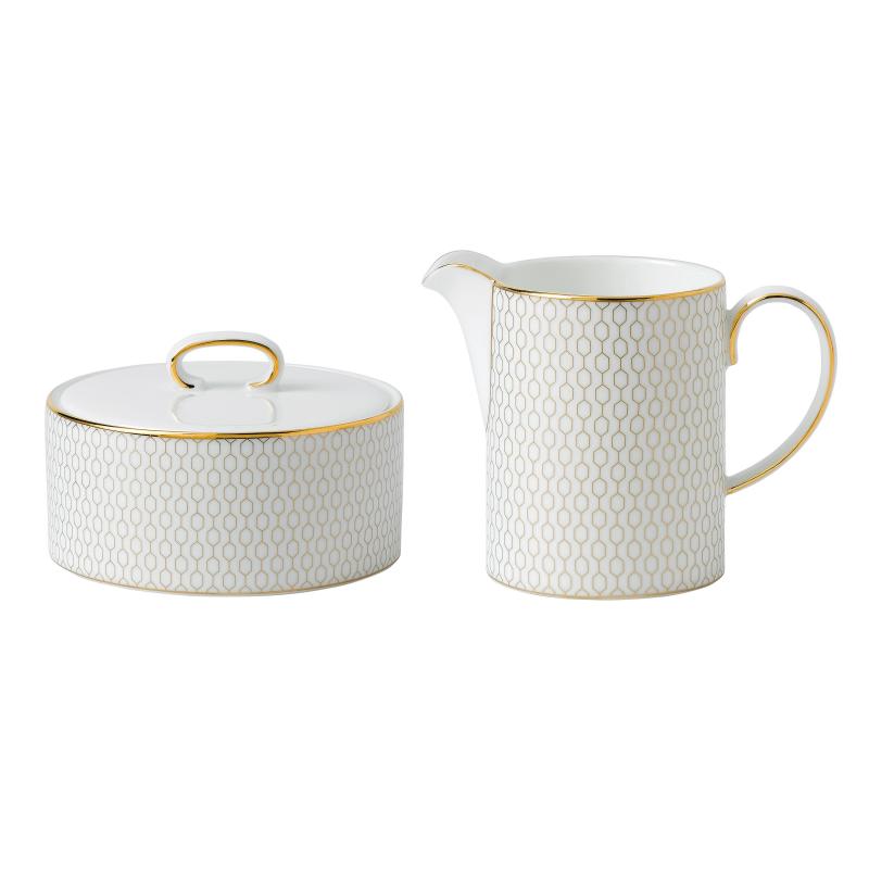 Wedgwood Arris Covered Sugar & Creamer