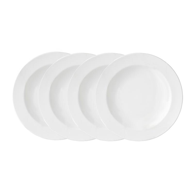 Wedgwood Vera Wang Perfect White Rim Soup 22cm | Set of 4