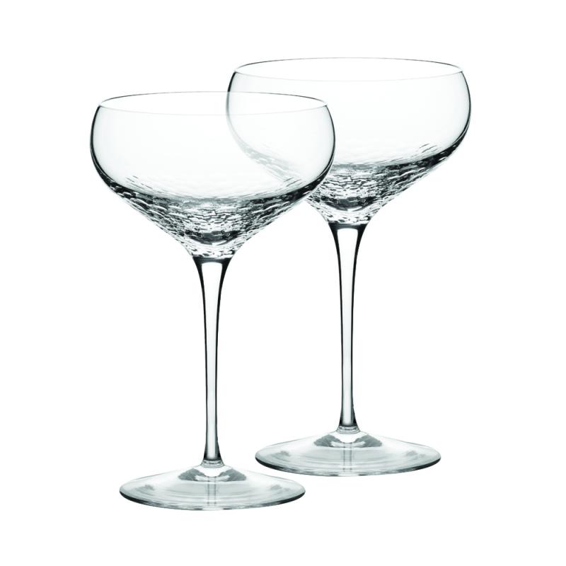 Wedgwood Vera Wang Sequin Crystal Champagne Saucer Pair