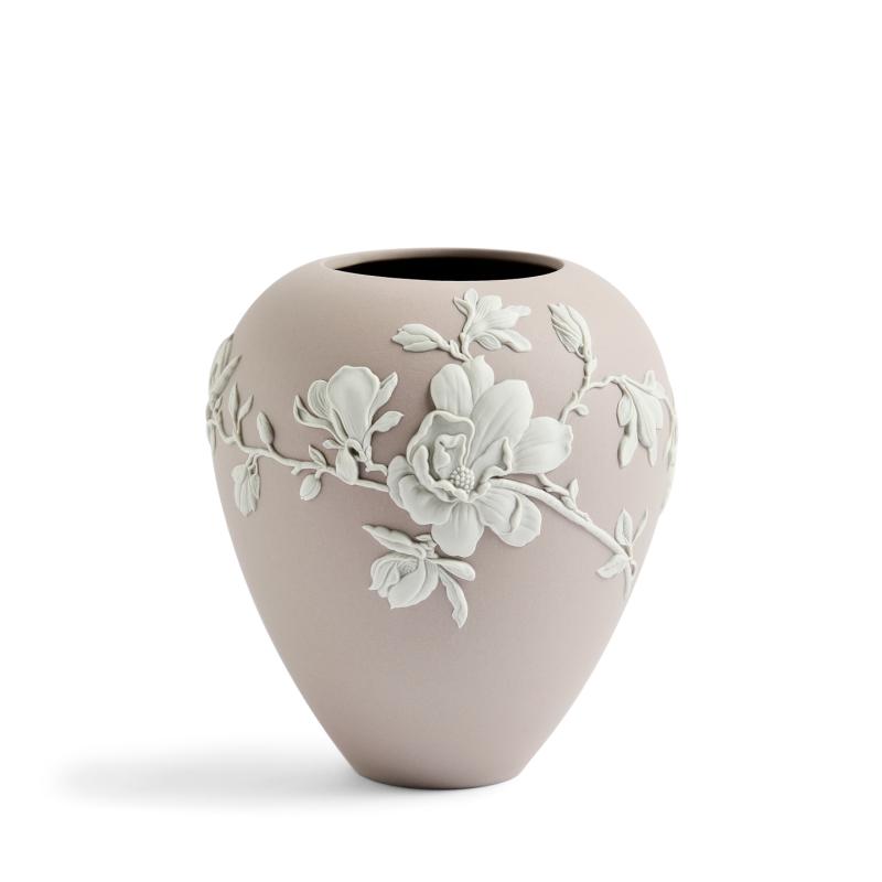 Wedgwood Magnolia Blossom Vase Mink | 18cm