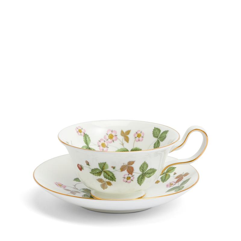 Wedgwood Wild Strawberry Teacup & Saucer