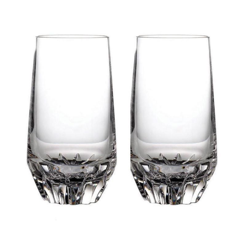 Waterford Irish Dogs Hi Ball Tumbler Glasses Pair