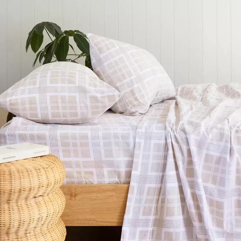Bambury Enid Flannelette Sheet Set | Double Bed
