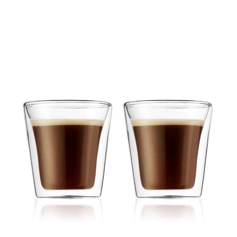 Bodum Canteen Double Wall Glass Small 100ml | Set of 2
