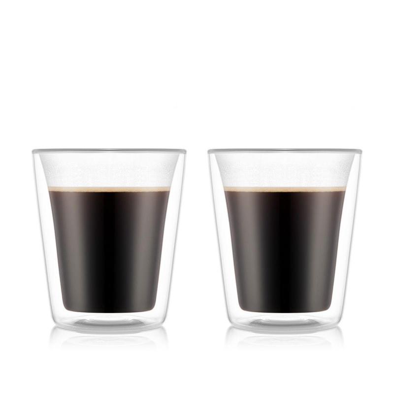 Bodum Canteen Double Wall Glass Medium 200ml | Set of 2