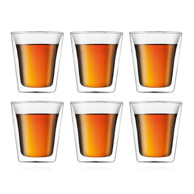 Bodum Canteen Double Wall Glass Medium 200ml | Set of 6