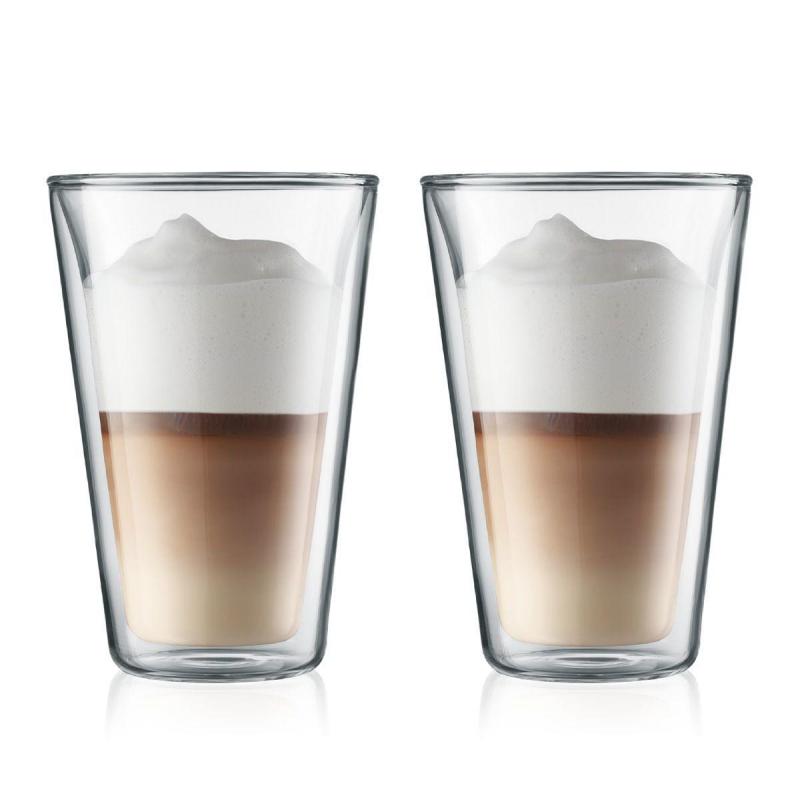 Bodum Canteen Double Wall Glass Large 400ml | Set of 2