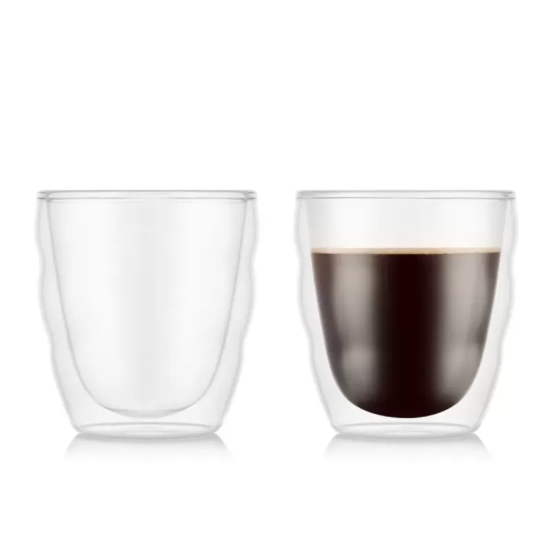 Bodum Pilatus Double Wall Glass Small 250ml | Set of 2