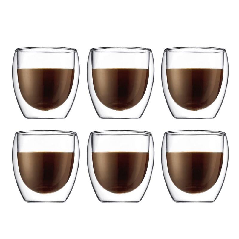 Bodum Pavina Double Wall Glass Small 250ml | Set of 6