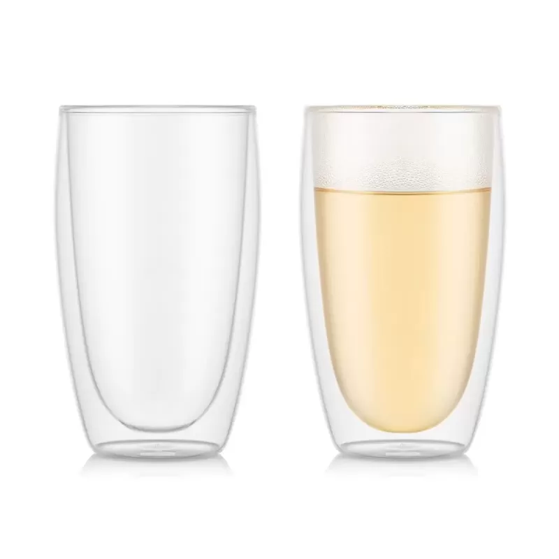 Bodum Pavina Double Wall Glass Large 450ml | Set of 2