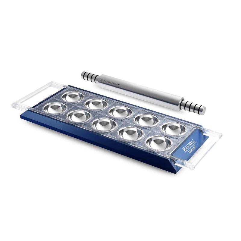 Marcato Ravioli Tablet w/Rolling Pin | Blue